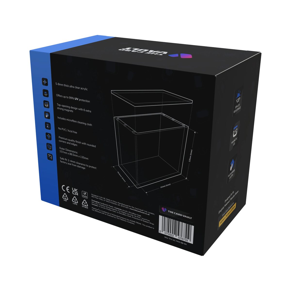 The Card Vault Premium Acrylic Case - Pokemon Booster Box (English) – Photo 3