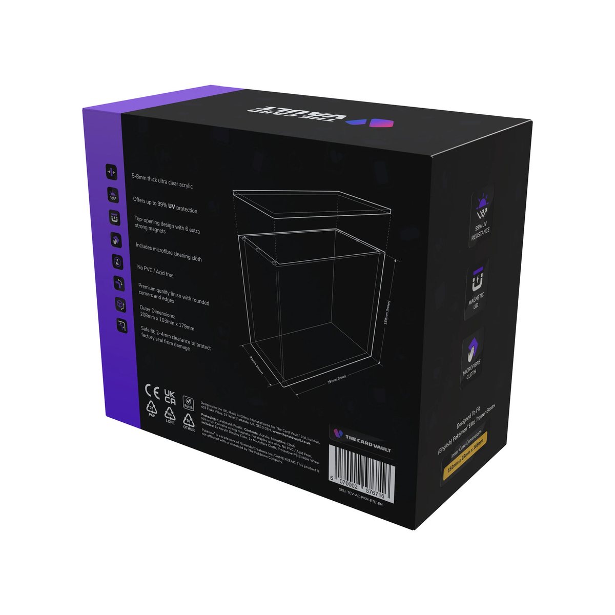 The Card Vault Premium Acrylic Case - Pokemon Elite Trainer Box (English) – Photo 3